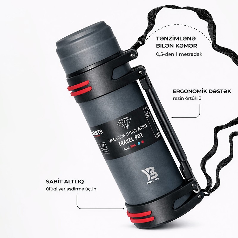 Paslanmayan Polad Termal Çay Termosu 2l